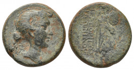 PHRYGIA, Eumeneia (as Fulvia). Fulvia, first wife of Mark Antony. (Circa 41-40 BC). AE. 8.39 g. 20.25 mm.
