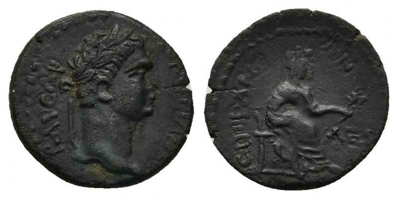 CILICIA, Epiphanea. Domitian, 14-37 AD 93/94. ΑΞΡ= year 161. AE. 2.58 g. 17.1 mm...