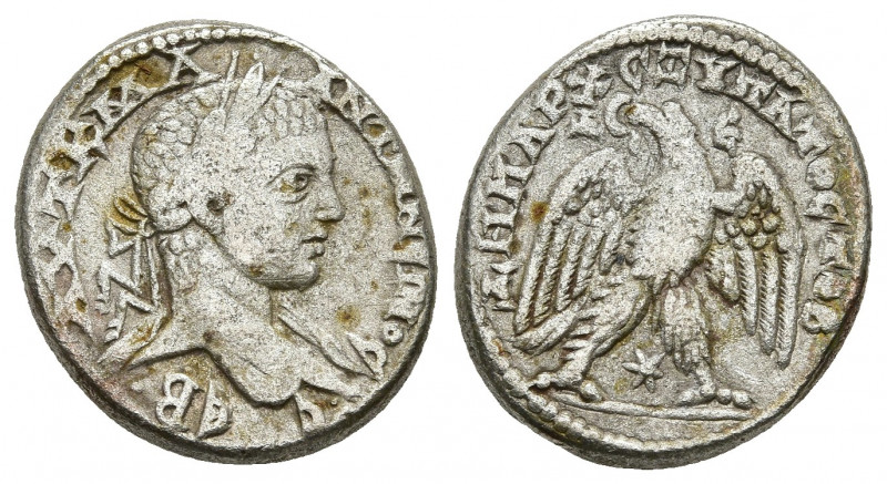 SYRIA, Antioch. Elagabalus, 218 – 222 AD. AR, Tetradrachm. 11.92 g. 24.0 mm.