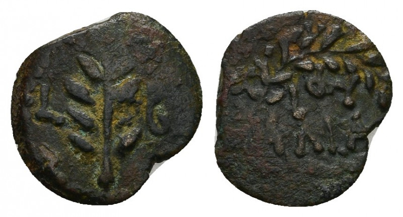 JUDEA. Prutah. (59-62 AD).Ae. 1.88 g. 16.1 mm.