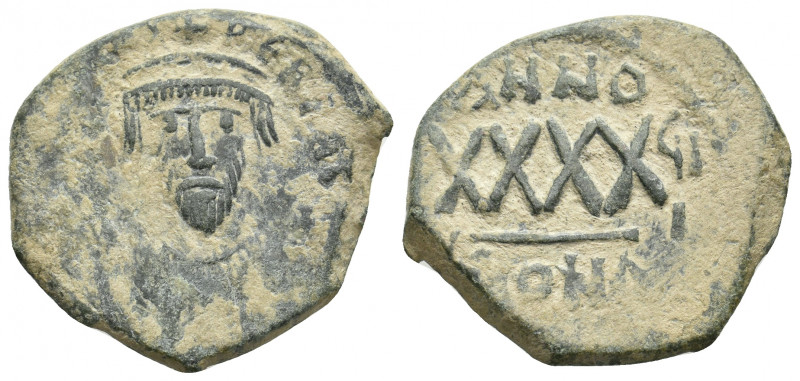 PHOCAS, 602-610 AD. AE, Follis. Constantinople. 12.32 g. 30.75 mm.