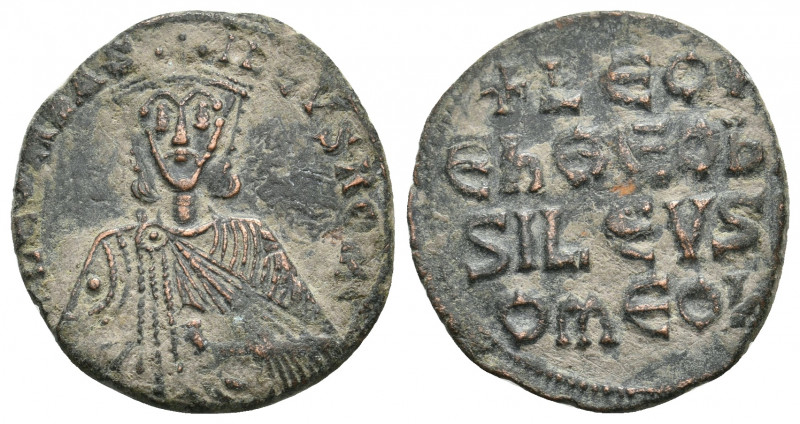 LEO VI THE WISE, 886-912 AD. AE, Follis. Constantinople. 5.35 g. 24.30 mm.