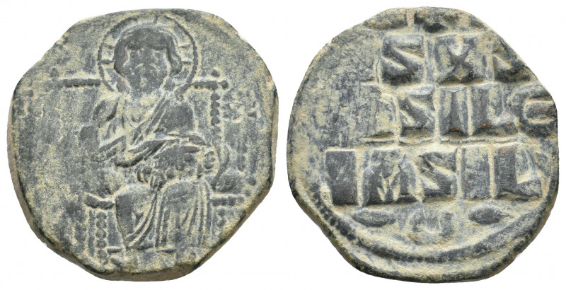 Anonymous Folles. Class D. Time of CONSTANTINE IX, 1042-1055 AD. AE, Follis. 9.1...