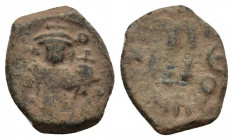 Arab-Byzantine, 660-680 AD. AE. Follis. 4.53 g. 19 mm.
