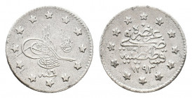 Islamic, Ottoman Empire. ABDULHAMID II, 1293 - 1327 AH / 1876 – 1909 AD. 1.16 g. 14.75 mm.