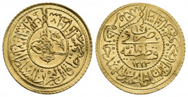Islamic. Ottoman Empire. MAHMUD II, 1808-1839 AD / 1223-1255 AH. AV Cedid Rumi. Qustantiniya (Constantinople). 2.39 g. 22.35 mm.