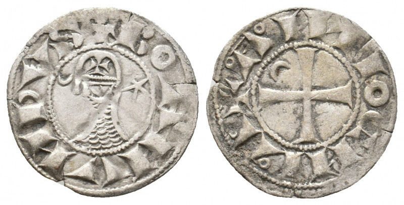 Crusaders. BOHÉMOND III, 1163-1201 AD. BI Denier. Antioch. 0.77 g. 18.30 mm.