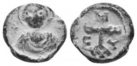 Byzantine lead seal. 3.26 g. 15.15 mm.