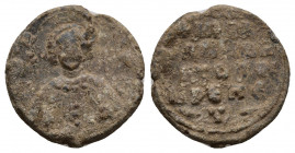 Byzantine lead seal. 10.8 g. 24.6 mm.
