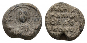 Byzantine lead seal. 6.12 g. 15.0 mm.