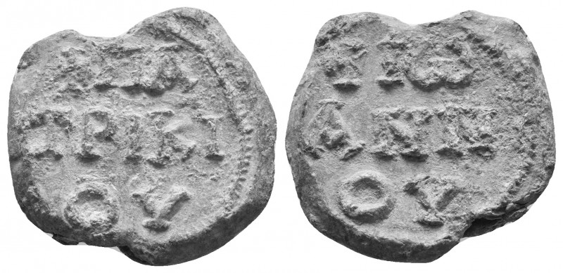 Byzantine lead seal. 13.39 g. 24.45 mm.