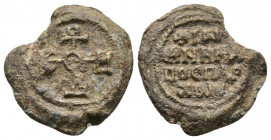 Byzantine lead seal. 17.43 g. 27.2 mm.