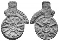 PB lead amulet? (c. 5th-7th centuries). 7.72 g. 32.54 mm.