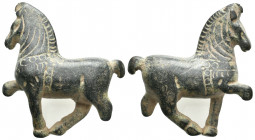 ANCIENT ROMAN BRONZE HORSE FIGURINE (1st- 3rd century AD)
Condition : See picture.
Weight : 58.27 gr
Diameter : 44.90 mm