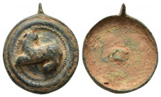 ANCIENT ROMAN BRONZE APPLIQUE (1ST-3RD CENTURY AD.)
Condition : See picture. No return.
Weight : 4.84 g
Diameter: 20.90 mm