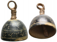 ANCIENT BYZANTINE BRONZE GOAT BELL (CA. 11 – 13 AD)
Condition: See picture. No return
Weight: 16.53 g
Diameter: 41.80 mm