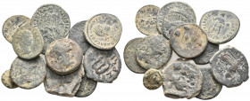 12 GREEK/ROMAN/BYZANTINE BRONZE COIN LOT 
See Picture. No return.