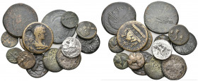 14 GREEK/ROMAN SILVER/BRONZE COIN LOT
See Picture. No return.