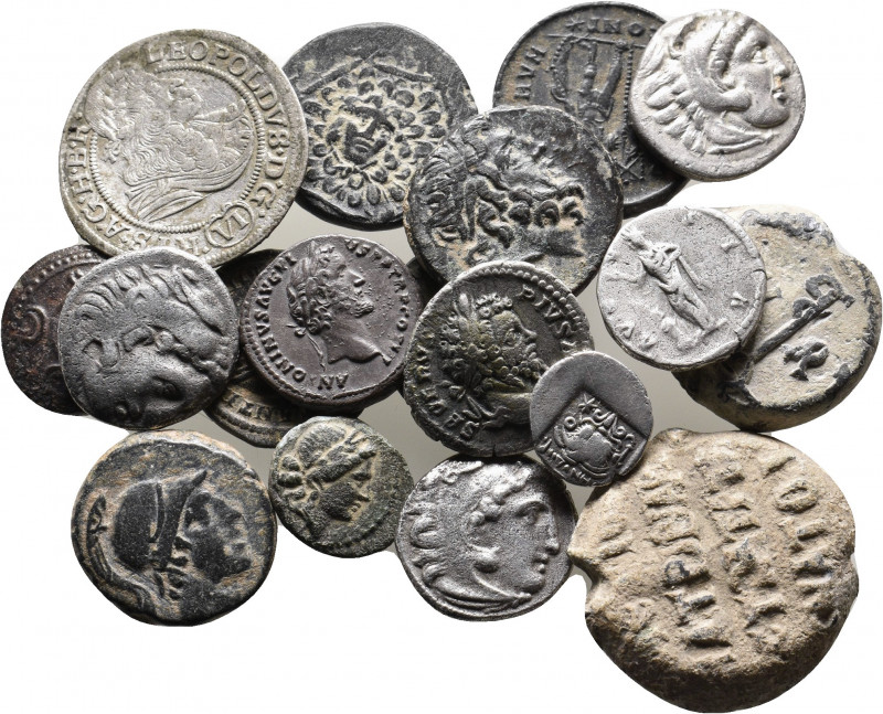 18 GREEK/ROMAN/BYZANTINE/MEDIEVAL SILVER/BRONZE COIN AND SEAL LOT
See Picture. N...