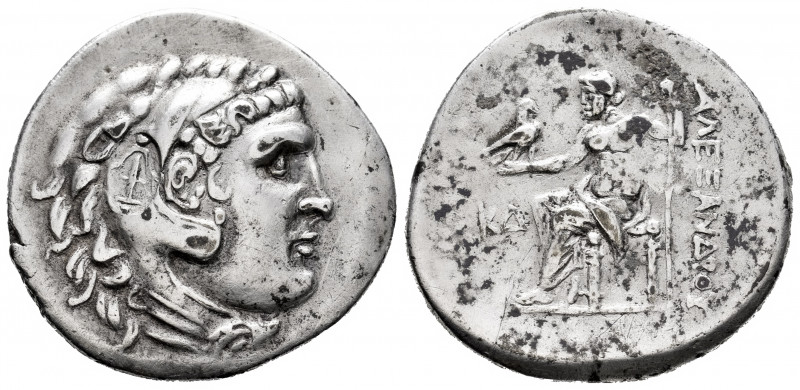 Pamphylia. Perge. Tetradrachm. CY 24 = 198/7 BC. In the name and types of Alexan...