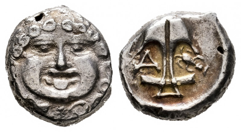 Thrace. Apollonia Pontika. Drachm. 400-380 BC. (Gc-1655). (Sng Cop-456). Anv.: F...