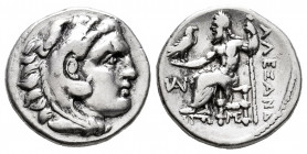Kingdom of Macedon. Philip III Arrhidaios. Drachm. 323-319 BC. Miletos. In the name and types of Alexander III. (Price-2127). (Müller-775). Anv.: Head...
