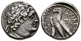 Ptolemaic Kings of Egypt. Kleopatra III and Ptolemy IX Soter II (Lathyros). Tetradrachm. RY 10 = 108/7 BC. Alexandria. (Svoronos-1671). (Sng Cop-356/7...