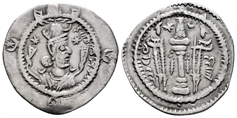 Sassanid Empire. Kavadh I. Drachm. RY 35. DYNAW (Dinawar). (Göbl-III/2). Ag. 2,9...