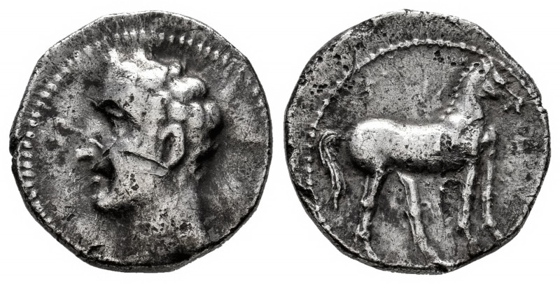 Hispanic-Carthaginian Coinage. 1/2 shekel. 220-205 BC. Cartagena (Murcia). (Abh-...