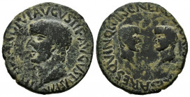 Carthage Nova. Time of Tiberius. Unit. 14-36 AD. Cartagena (Murcia). (Abh-600). Anv.: TI. CAESAR. DIVI. AVGVSTI. F. AVGVSTVS. P. M. Bare head of Tiber...