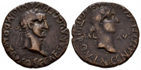 Carthage Nova. Time of Caligula. Unit. 37-41 AD. Cartagena (Murcia). (Abh-613). (Acip-3155). Anv.: C. CAESAR. AVG. GERMANIC. IMP. P. M. TR. P. COS. La...