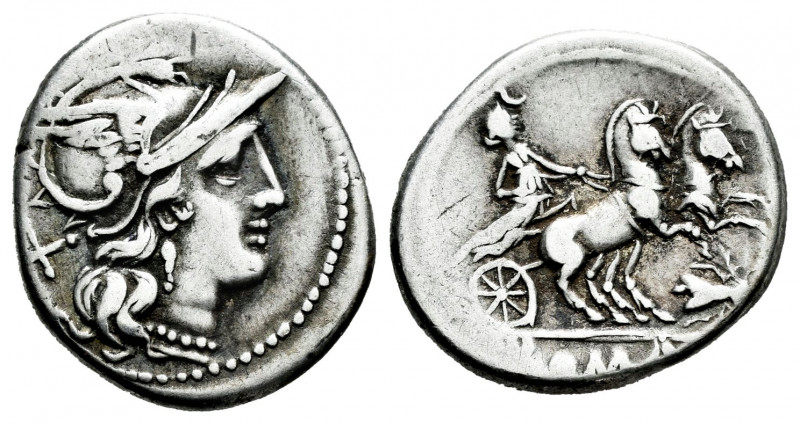 Anonymous. Denarius. 179-170 BC. Rome. (Ffc-80). (Craw-159/2). (Cal-55). Anv.: H...