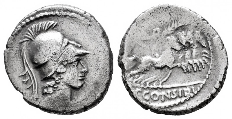 Considius. C. Considius Paetus. Denarius. 46 BC. Rome. (Ffc-588). (Craw-465/5). ...