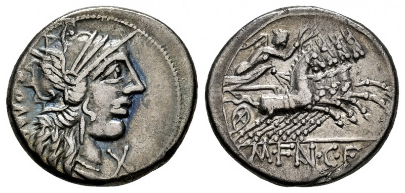 Fannius. Mareius Fannius C.f. Denarius. 123 BC. Auxiliary mint of Rome. (Ffc-705...
