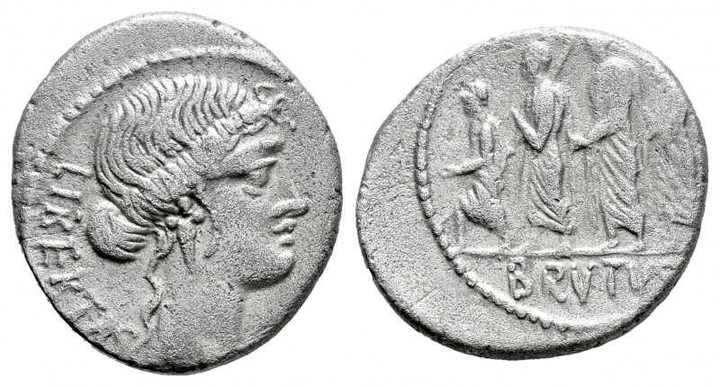 Junius. Q. Caepio Brutus. Denarius. 54 BC. Rome. (Ffc-794). (Craw-433/1). (Cal-8...