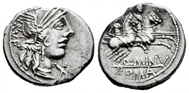 Minucius. Q. Minucius Rufus. Denarius. 122 BC. Auxiliary mint of Rome. (Ffc-920)...