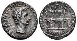 Augustus. Denarius. 18-17/16 BC. Colonia Patricia (Córdoba). (Ffc-66). (Ric-134a). Anv.: S.P.Q.R. IMP. CAESARI AVG. COS.XI. TR. POT.VI. bare head of A...