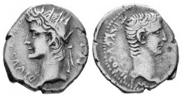 Divus Augustus, with Germanicus. Drachm. 33-34 AD. Cappadocia. Caesarea-Eusebia. (Ric-62). (Rpc-3623F). (Sydenham-Caesarea 51). Anv.: DIVVS AV(GVSTVS)...