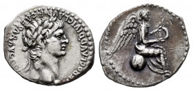 Nero. Cappadocia. Hemidrachm. 58-60 AD. Caesarea. (Ric-617). (Bmc-409). (RPC-3645). Anv.: (N)ERO CLAVD DIVI CLAVD F CAESAR AVG GERM(ANI), laureate hea...