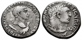 Trajan. Seleucis and Pieria. Tetradrachm. 112 AD. Antioch. (Prieur-1516). (McAlee-461). (RPC-3542). Anv.: ΑΥΤΟΚΡ ΚΑΙС ΝЄΡ ΤΡΑΙΑΝΟС СЄΒ ΓЄΡΜ ΔΑΚ, laure...