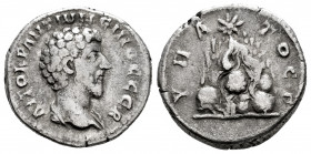 Marcus Aurelius. Didrachm. 161-166 AD. (RPC-6941). (Henseler-447/9). (Metcalf-129b). Anv.: ΑΥΤΟΚΡ ΑΝΤѠΝЄΙΝΟϹ ϹЄΒ, Laureate head right. Rev.: YΠATOC Γ,...