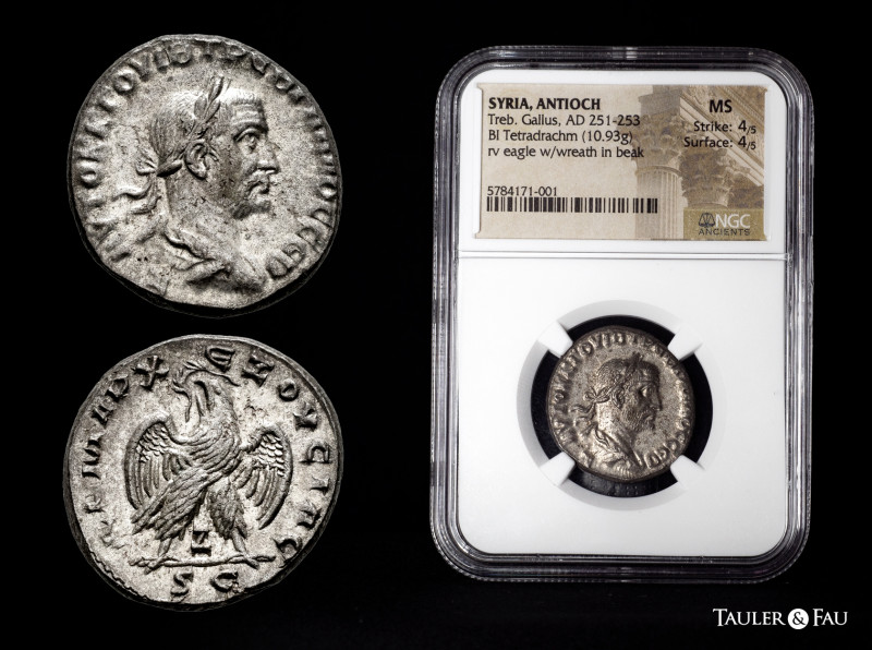 Trebonianus Gallus. Seleucis and Pieria. Tetradrachm. 250-251 AD. Antioch. (Prie...