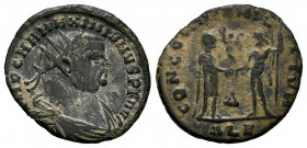Maximianus. Antoninianus. 305-306 AD. Alexandria. (Ric-VI 59b). Anv.: IMP C MAXIMIANVS P F AVG, radiate, draped and cuirassed bust to right. Rev.: CON...