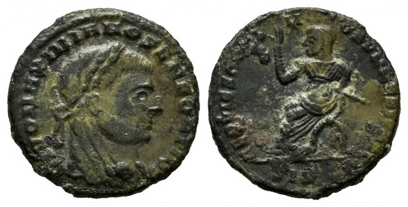 Divus Maximianus. 1/2 follis. 317-318 AD. Siscia. (Ric-41). Anv.: DIVO MAXIMIANO...