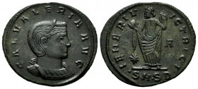 Galeria Valeria. Follis. 307-308 AD. Serdica. (Ric-42). Anv.: GAL VALERIA AVG, diademed and draped bust right. Rev.: VENERI VICTRICI, Venus standing f...