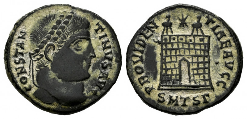 Constantinus I. Follis. 326-328 AD. Thessalonica. (Ric-153). Anv.: CONSTANTINVS ...