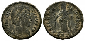 Helena. Follis. 324-329 AD. Arelate. (Ric-307). Anv.: FL HELENA AVGVSTA, diademed and mantled bust left, wearing necklace. Rev.: SECVRITAS REIPVBLICE,...