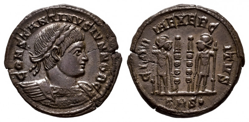 Constantinus II. Follis. 330-331 AD. Trier. (Ric-VII 520). Anv.: CONSTANTINVS IV...