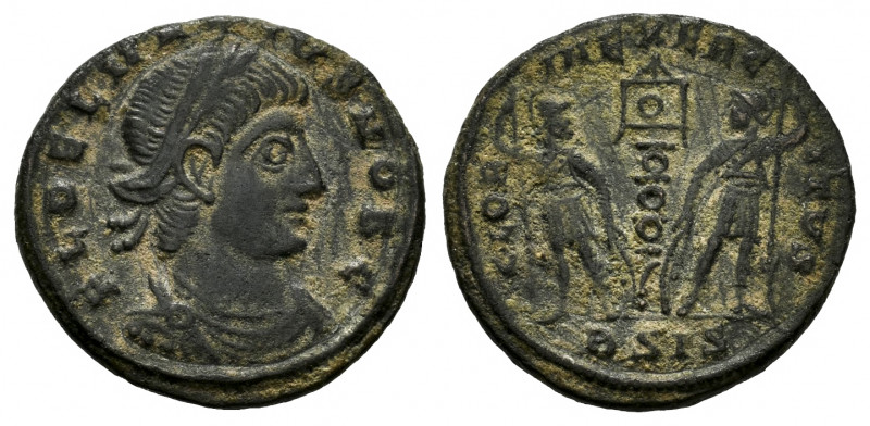 Delmatius. Follis. 335-336 AD. Siscia. (Ric-256). Anv.: FL DELMATIVS NOB C Laure...
