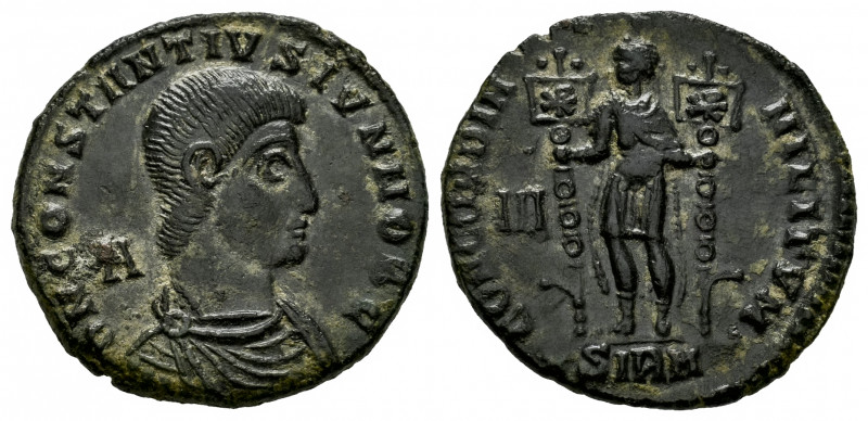 Constantius Gallus. Follis. 351-355 AD. Sirmium. (Ric-21). Anv.: D N CONSTANTIVS...